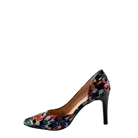  Hobby 27448 Baskılı Deri Stiletto Kadın Ayakkabı