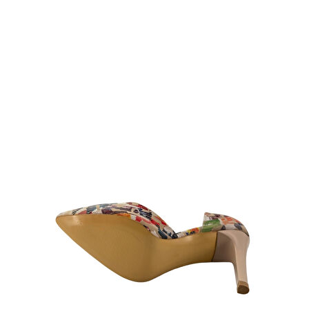  Hobby 27448 Baskılı Deri Stiletto Kadın Ayakkabı