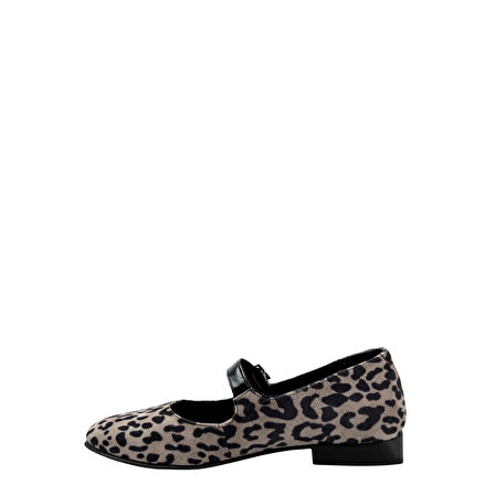 Albini 26100780  Babet Leopar Desenli Kadın Ayakkabı