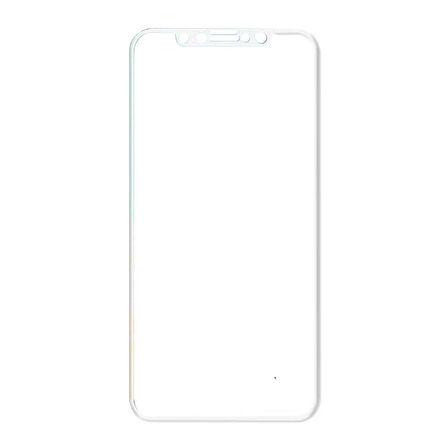 Bufalo iPhone X / XS Kavisli 4D Cam Ekran Koruyucu Beyaz
