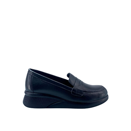 Albini 2630Z704 Hakiki Deri Siyah Loafer Ayakkabı 