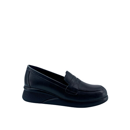 Albini 2630Z704 Hakiki Deri Siyah Loafer Ayakkabı 