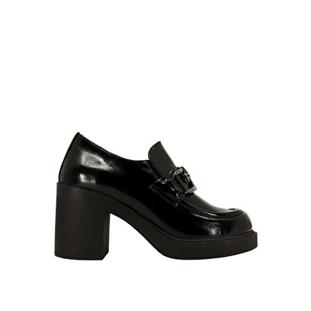 Albini 26101803R  Rugan Deri Kadın Topuklu Loafer Ayakkabı 