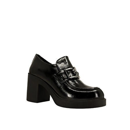 Albini 26101803R  Rugan Deri Kadın Topuklu Loafer Ayakkabı 