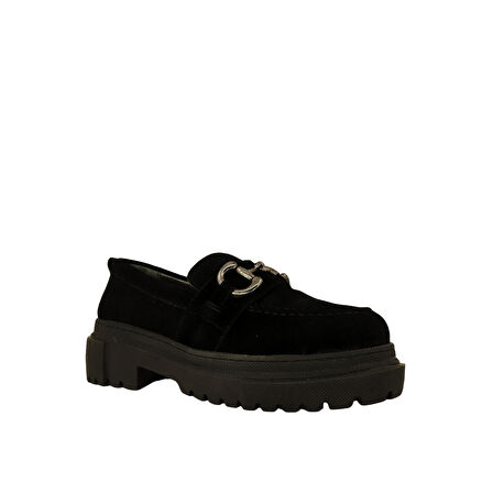Hobby 26114S Hakiki Süet Deri Kadın Loafer Ayakkabı