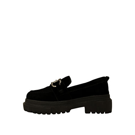 Hobby 26114S Hakiki Süet Deri Kadın Loafer Ayakkabı