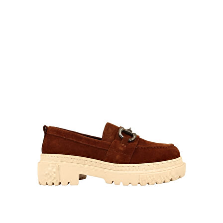 Hobby 26114S Hakiki Süet Deri Kadın Loafer Ayakkabı