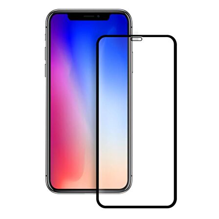 Bufalo iPhone X / XS Ekran Koruyucu 9D Temperli Cam - Siyah