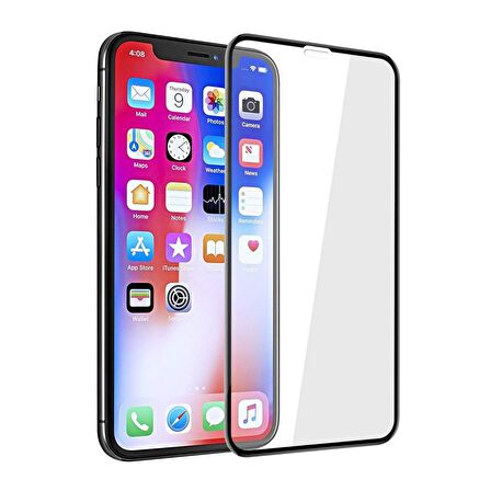 Bufalo iPhone X / XS Ekran Koruyucu 9D Temperli Cam - Siyah