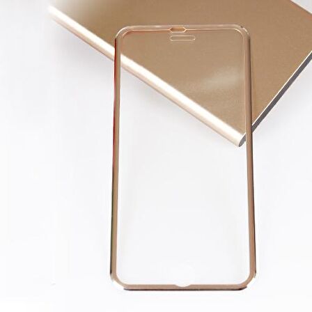 Bufalo iPhone 6 Plus Metal Kenarlı Cam Ekran Koruyucu Gold