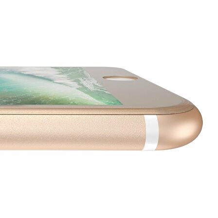 Bufalo iPhone 6 Plus Metal Kenarlı Cam Ekran Koruyucu Gold