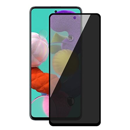 Xiaomi Redmi Note 9S / 9 Pro Hayalet Privacy Gizli Cam Ekran Koruyucu Siyah