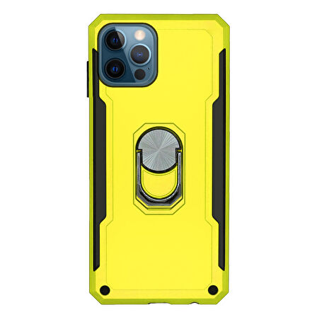 iPhone 12 Pro Max Kılıf Panzer Ring Tam Koruma Arka Kapak