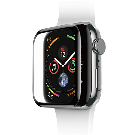 Bufalo Apple Watch 42mm Ekran Koruyucu 3D Kavisli PMMA Nano Siyah Çerçeve