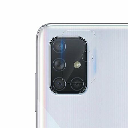 Samsung Galaxy A51 Kamera Lens Koruyucu Nano Cam Şeffaf Tam Kaplama