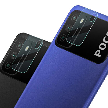 Xiaomi Poco M3 Kamera Lens Koruyucu Nano Cam Şeffaf Tam Kaplama