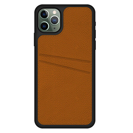 FitCase iPhone 11 Pro Max Kılıf Proda Deri Çift Kartlık Cepli Kapak