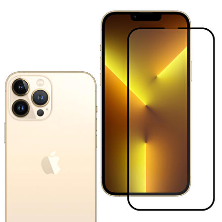 Bufalo iPhone 13 Pro Max Ekran Koruyucu 9D Temperli Cam - Siyah