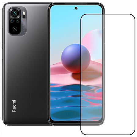 Bufalo Xiaomi Redmi Note 10 Ekran Koruyucu 9D Temperli Cam - Siyah