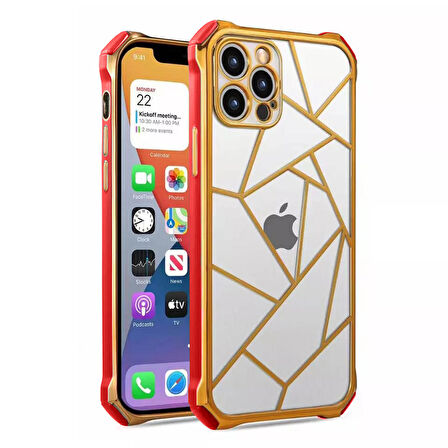 iPhone 13 Pro Max Kılıf Lazer Prizma Kamera Korumalı Kapak