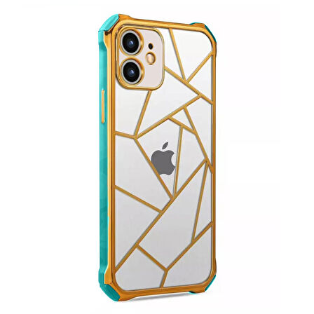 iPhone 12 Kılıf Lazer Prizma Kamera Korumalı Kapak