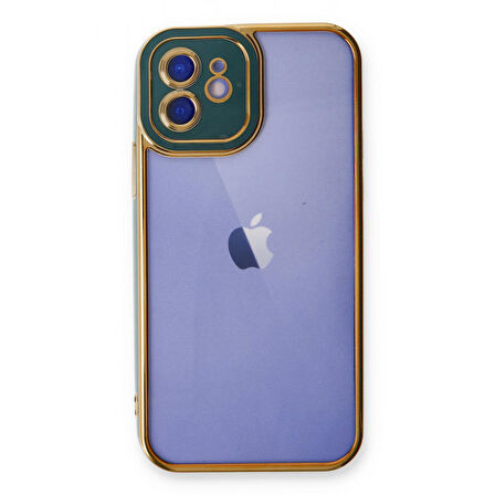 iPhone 12 Kılıf Lazer Lens Kamera Çerçeveli Kapak