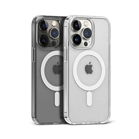 iPhone 12 / 12 Pro Kılıf Magsafe Özellikli Şeffaf Silikon Kapak
