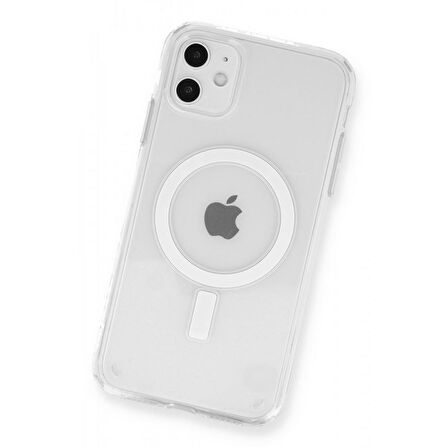 iPhone 11 Kılıf Magsafe Özellikli Şeffaf Silikon Kapak