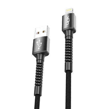 LinkTech K550 Lightning-USB Metal Başlı Data/Şarj Kablosu 3A 1mt