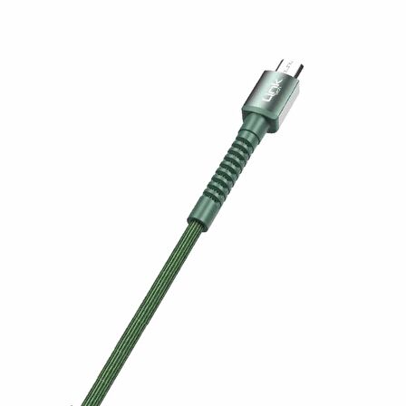LinkTech K551 Micro USB Metal Başlı Data/Şarj Kablosu 3A 1mt
