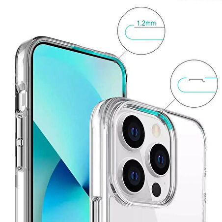 iPhone 11 Pro Max Kılıf Space Seri Lux Silikon Şeffaf Kapak