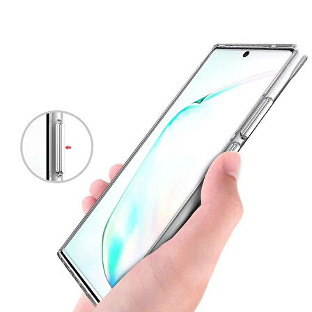 Samsung Galaxy S22 Ultra Kılıf Space Seri Lux Silikon Şeffaf Kapak