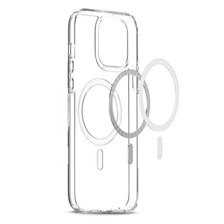 iPhone 11 Pro Max Kılıf Magsafe Özellikli Şeffaf Silikon Kapak