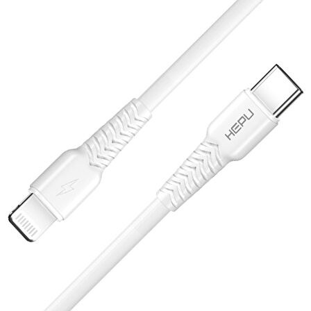 HEPU HP-422 Mild Type-C - iPh Lightning PW20W Şarj Kablosu 30cm Beyaz