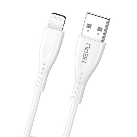 HEPU HP-419 Venus USB - iPh Lightning QC3.0 3.1A Şarj Kablosu 1mt Beyaz