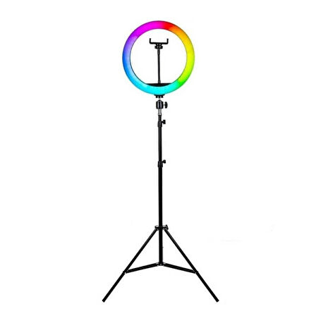 Soft Ring Light MJ33 13" 33cm RGB LED Halka Işık Tripodlu Selfie Işığı