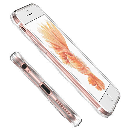 FitCase iPhone 6 Plus / 6s Plus Kamera Korumalı Silikon Şeffaf Arka Kapak