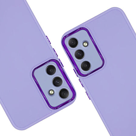 Samsung Galaxy A54 5G Kılıf Freya Lazer Lens Kamera Çerçeveli Silikon Kapak