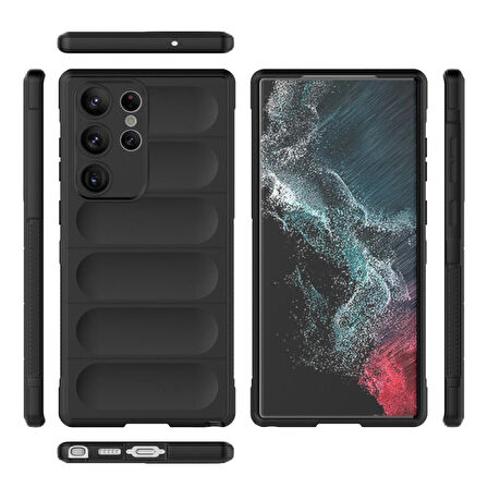Samsung Galaxy S22 Ultra Kılıf Optimum Lens Çerçeveli Silikon Kapak