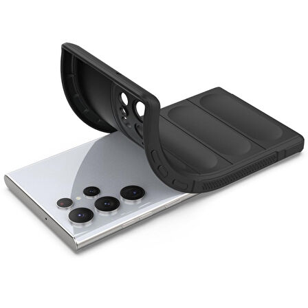Samsung Galaxy S22 Ultra Kılıf Optimum Lens Çerçeveli Silikon Kapak