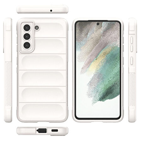 Samsung Galaxy S21 FE Kılıf Optimum Lens Çerçeveli Silikon Kapak