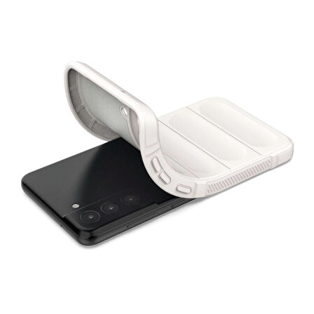 Samsung Galaxy S21 FE Kılıf Optimum Lens Çerçeveli Silikon Kapak