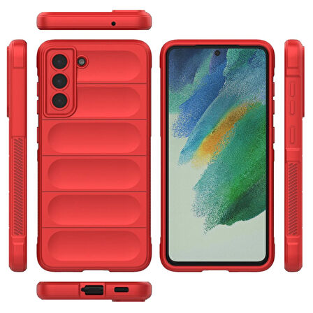 Samsung Galaxy S21 FE Kılıf Optimum Lens Çerçeveli Silikon Kapak