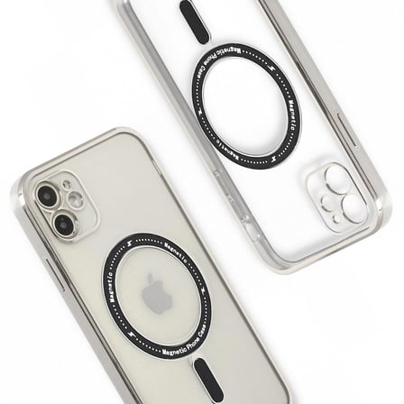 iPhone 11 Kılıf Magsafe Özellikli Gold Seri Lazer Silikon Kapak