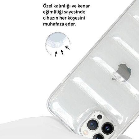 iPhone 13 Pro Max Dapper Seri Kamera Korumalı Airbag Kapak