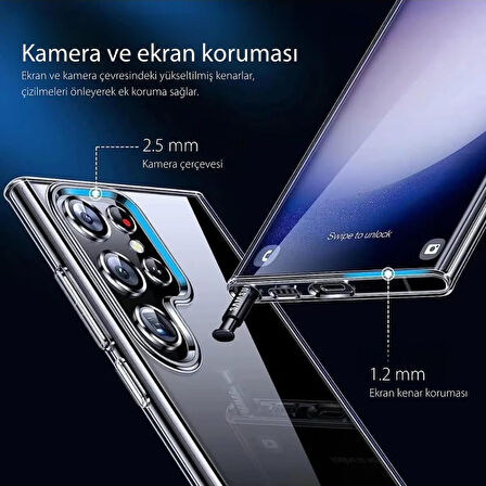 Samsung Galaxy S23 Ultra Kılıf Magsafe Özellikli Şeffaf Silikon Kapak