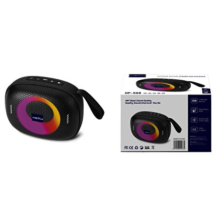 HEPU HP-S08 8W Taşınabilir Kablosuz Bluetooth Hoparlör