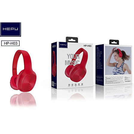 HEPU HP-H03 Kulak Üstü Kablosuz Bluetooth Kulaklık