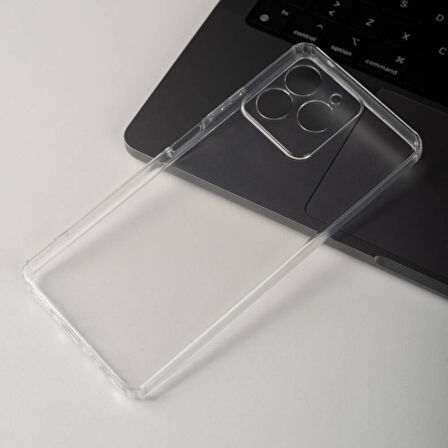 Omix X7 Kılıf Kamera Korumalı Silikon Şeffaf Arka Kapak