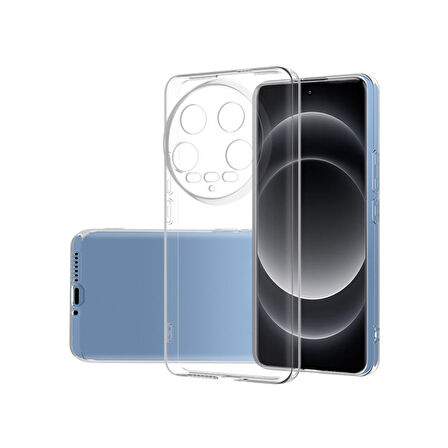 Xiaomi 14 Ultra Kılıf Kamera Korumalı Silikon Şeffaf Arka Kapak